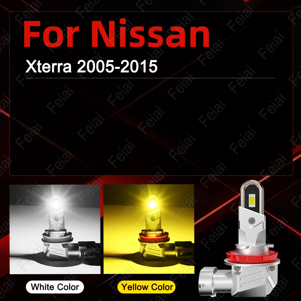H11 LED Fog Lights For Nissan Xterra 2005-2007 2008 2009 2010 2011 2012 2013 2014 2015 Accessories LED Fog Light Bulb Yellow