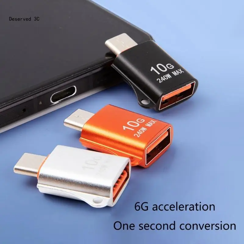 Fast Speed USB C to USB A OTG Adapter 10Gbps Data Sync and for PC Laptop