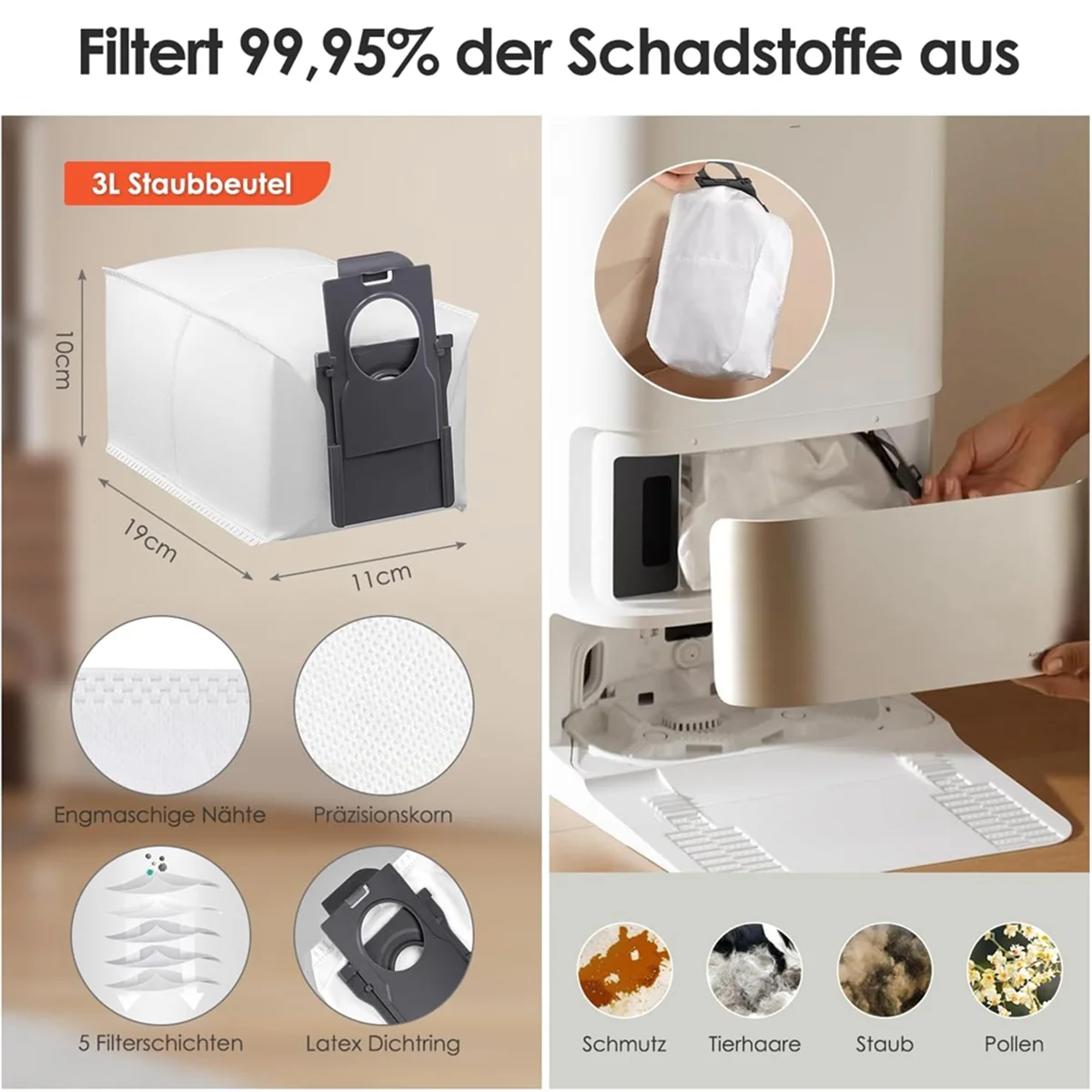 A01M pour aspirateur Robot Dreame X40 Ultra, brosse latérale principale, filtre Hepa, sacs à poussière en tissu, accessoires