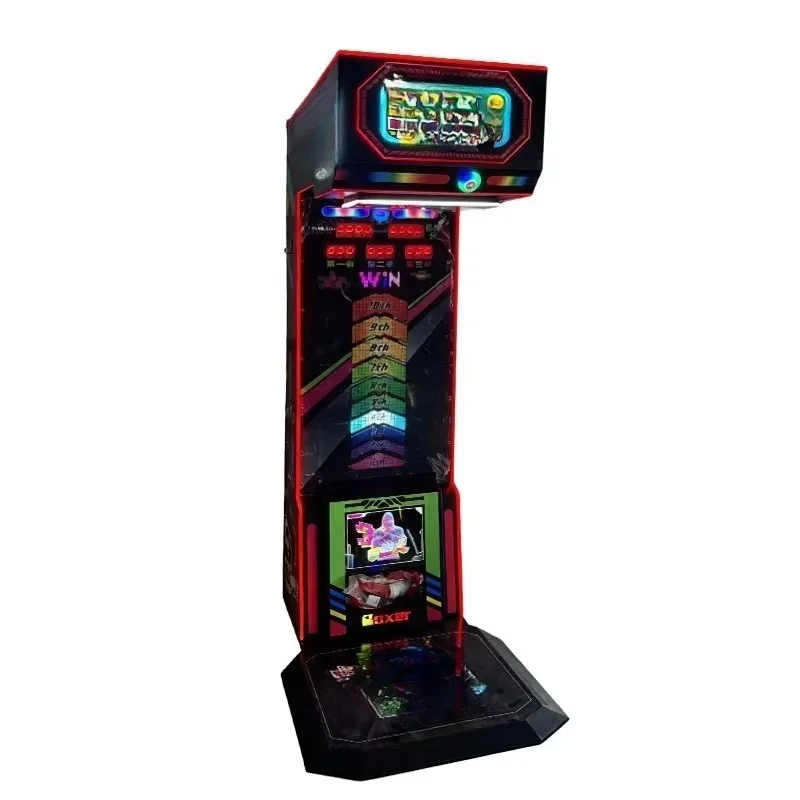 Customized High-end Coin Operated Boxing Arcade Game Machine with Bill Acceptor Electronic Scoring System Acrylic