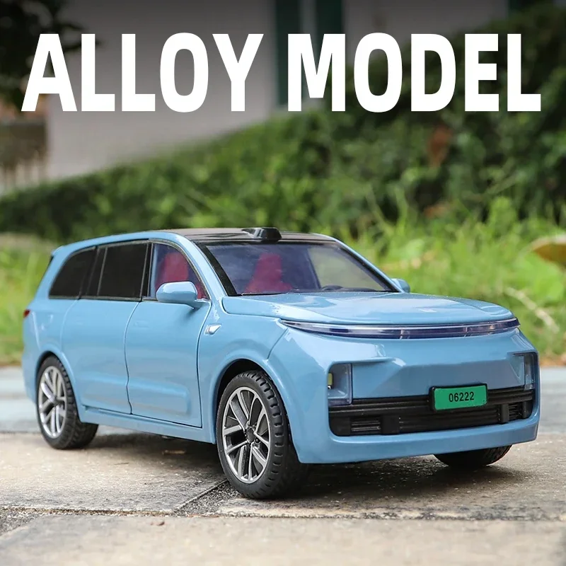 Diecast 1/24 Scale LEADING IDEAL L9 Alloy Car Model New Energy Toy Car Kids Boys Collective Casting Model Car Voiture Miniature