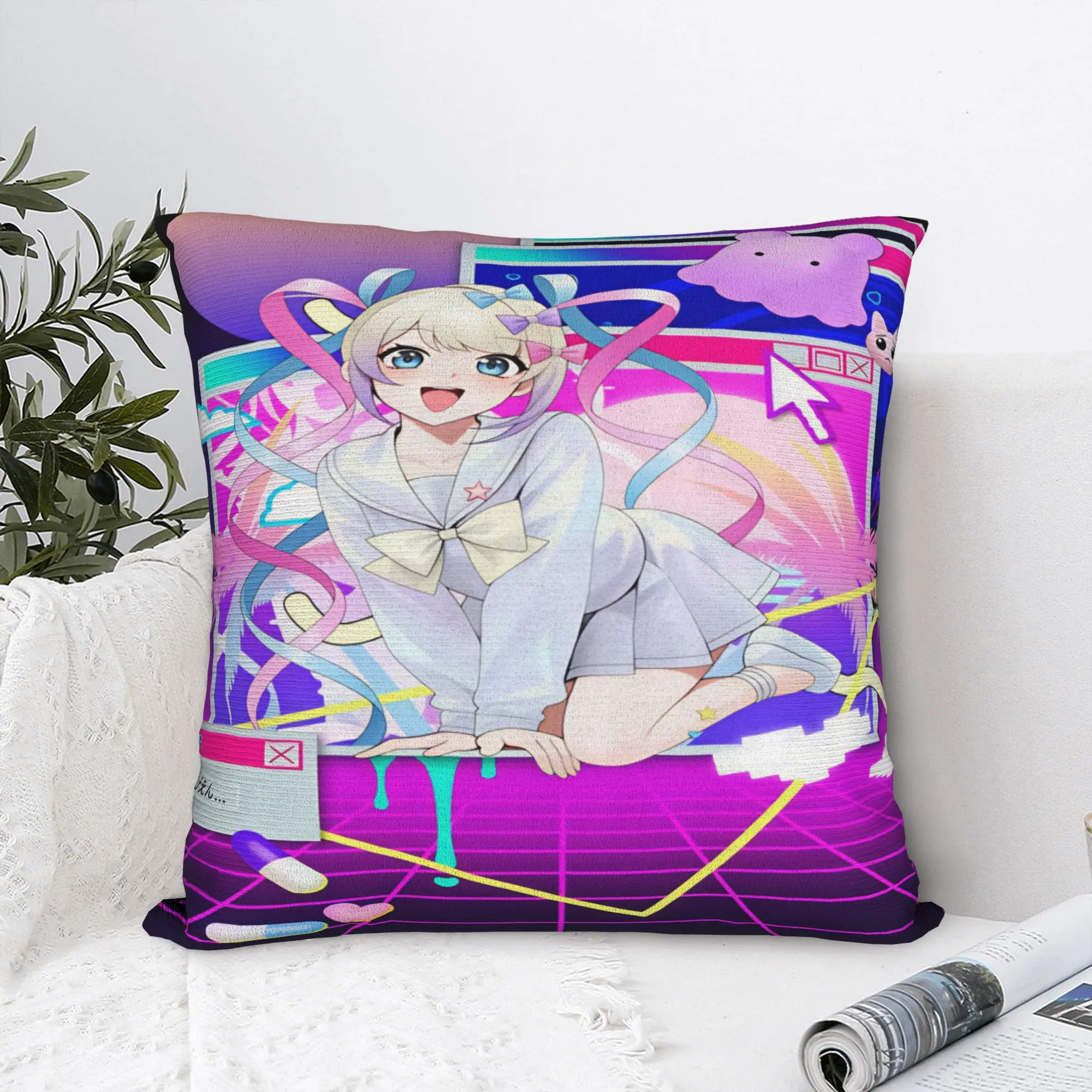 N-Needy Streamer O-Overload KAngel Pillow Case  Retro Trendy Pillow Cover Custom Pillowcases For Chair Sofa Home Decor