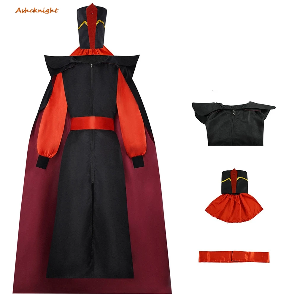 

Cartoon Sorcerer Cosplay Villain Jafar Jumpsuit Hat Belt Cloth Party Disguise Roleplay Outfits Suit Halloween Costume Carnival