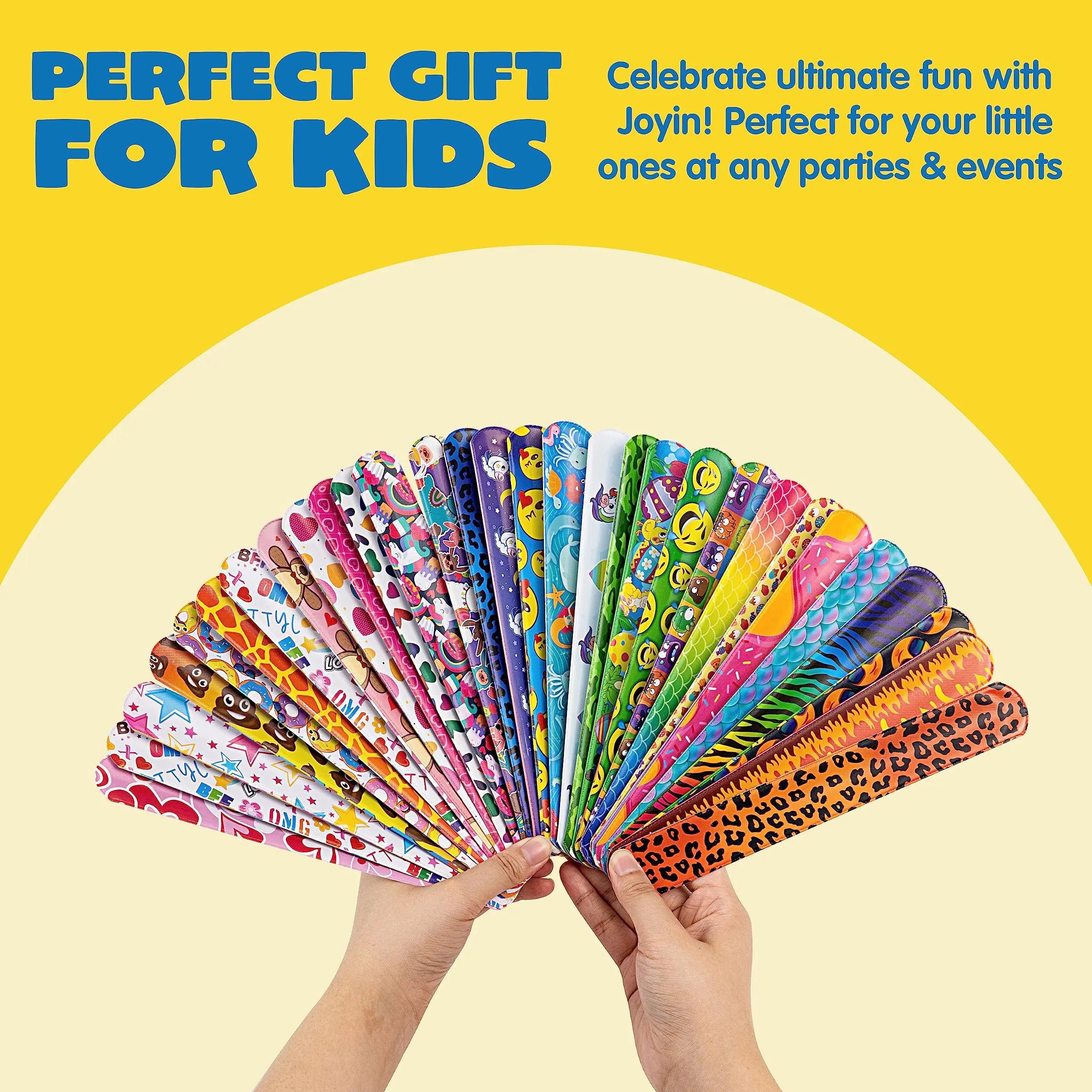 20/40/60Pcs Slap Bracelets for Kids Bulk Wristbands with Animals, Friendship for kids Easter Party Favors