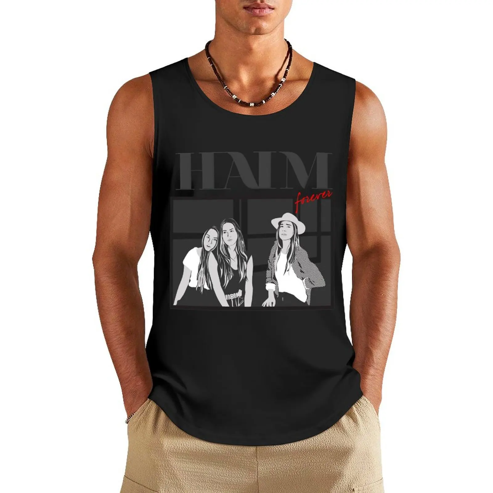 

American Pop Rock Band Including 3 Branches Haim Forever Idol Gift Fot You Tank Top Fitness men clothing t-shirts for Men's gym