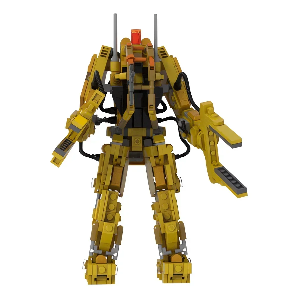 576PCS MOC-129373 Space Aliened Mecha Robot Model Mini P-5000 Powered Work Loader Building Block Set DIY Kids Puzzle Toys Gift