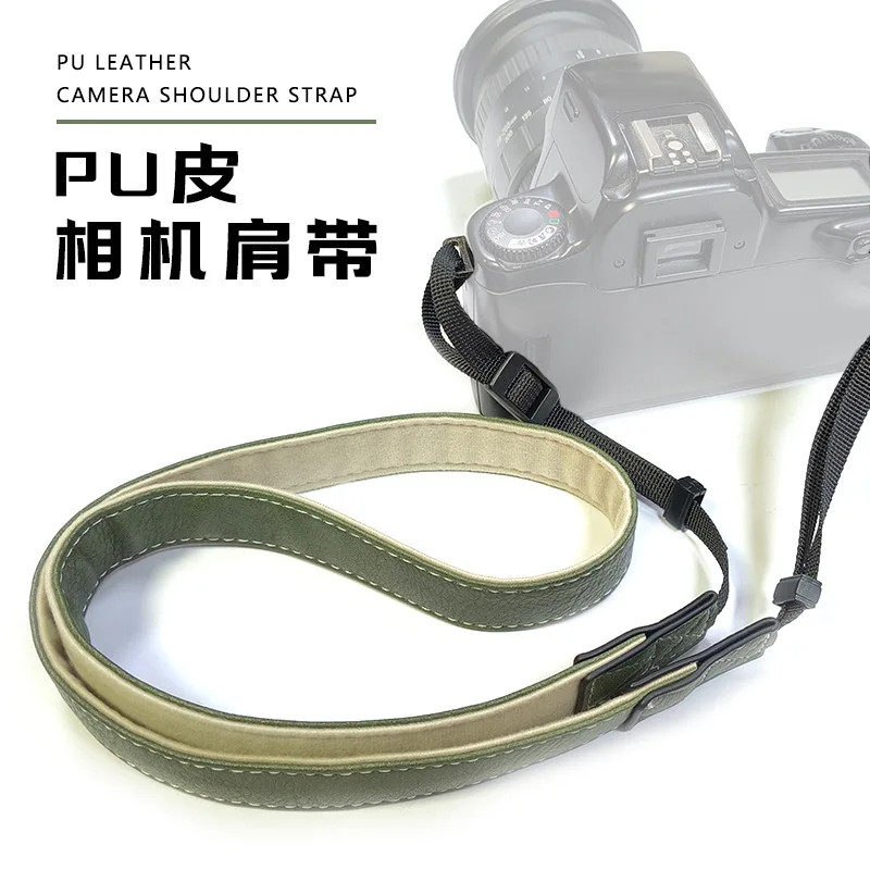 Retro Adjustable Micro Single Strap For Canon R50 PU Leather Camera Shoulder Strap For SonyZve10 For Nikon Crossbody Accessories