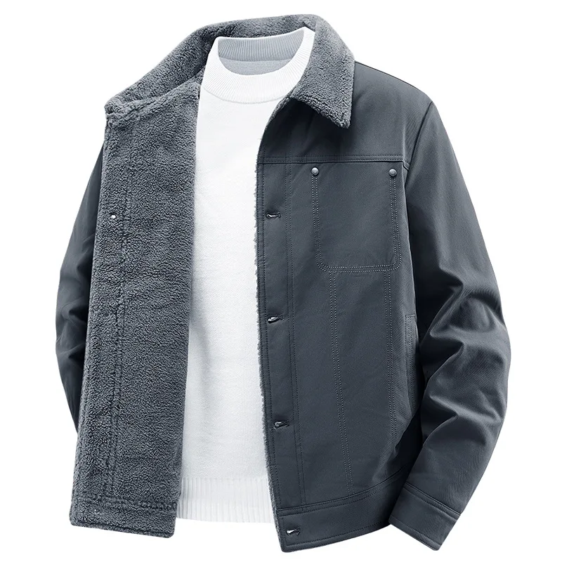 Men's Thermal Jacket Windproof Warm Durable Casual Simple Fashionable Versatile Autumn Winter 2025