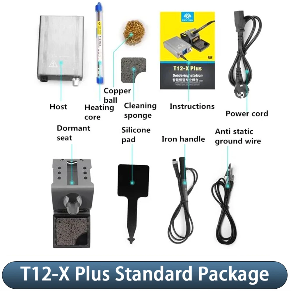 OSS T12-X Plus Solder Station 75W Digital display Constant temperature With T12-BLS Tips For Precision welding repair Tools