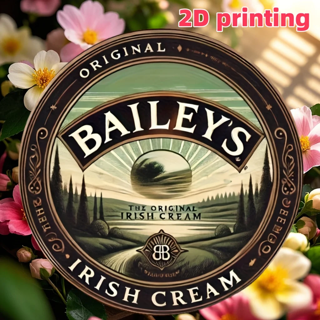 Baileys Irish Cream Vintage kreisförmiges Zierschild aus Holz, geeignet für die Dekoration in Wohnzimmern, Bars und Cafés