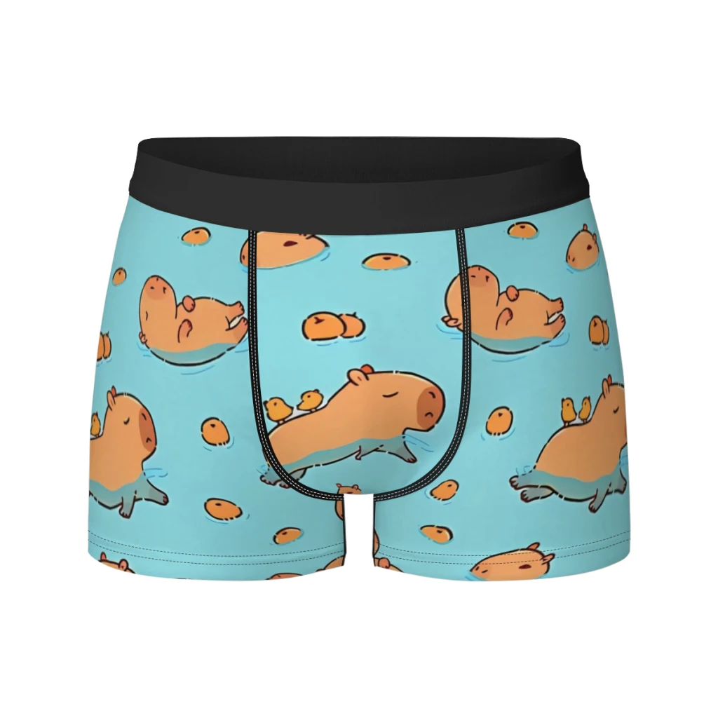 

Capybara pattern swimming with oranges Boxer Men's Panties Underpants Male Breathable Man Boxershorts Underwear For Men