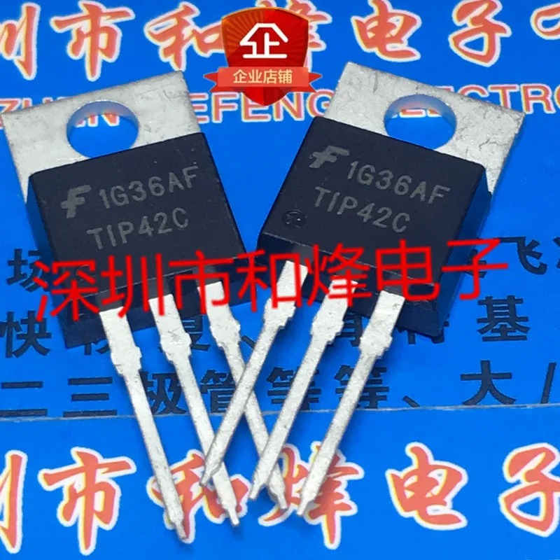5 pces-10 pces tip42c to-220 -100v-5a novo e original no estoque