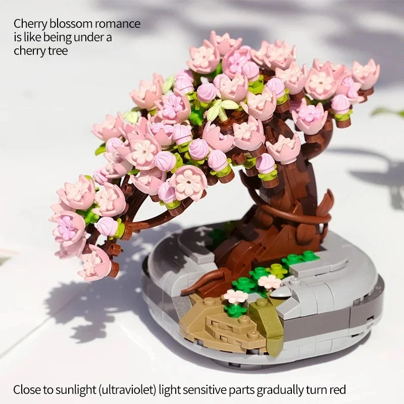 

Конструктор MOC Flower, бонсай, серия Fomantic Sakura, игрушка «сделай сам», сборка цветов, кирпичи без цветов, игрушки для взрослых, подарки для девочек