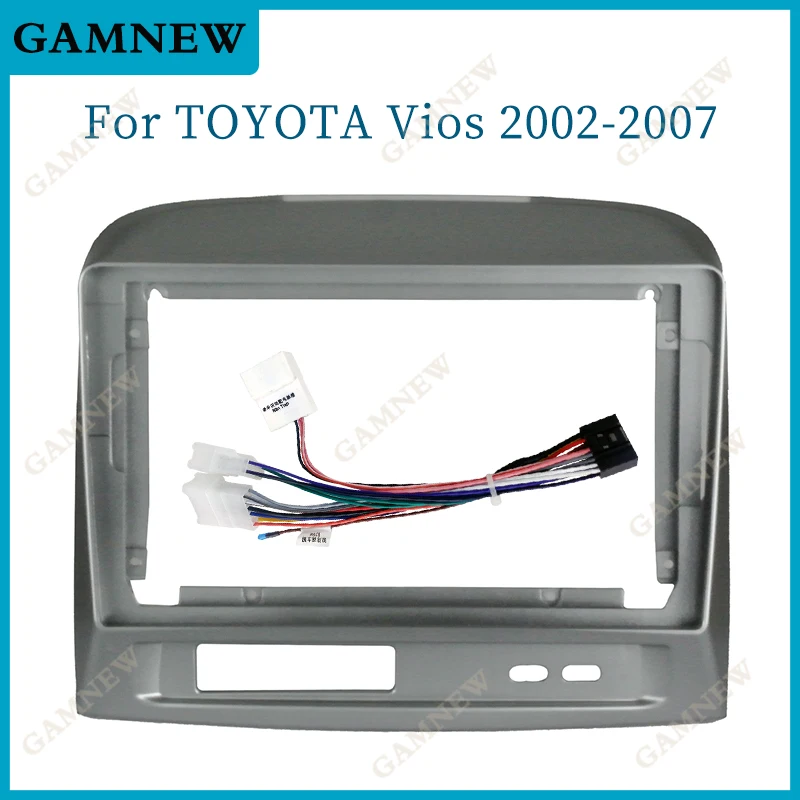 

9 Inch Car Frame Fascia Adapter Android Radio Dash Fitting Panel Kit For Toyota Vios 2002-2007