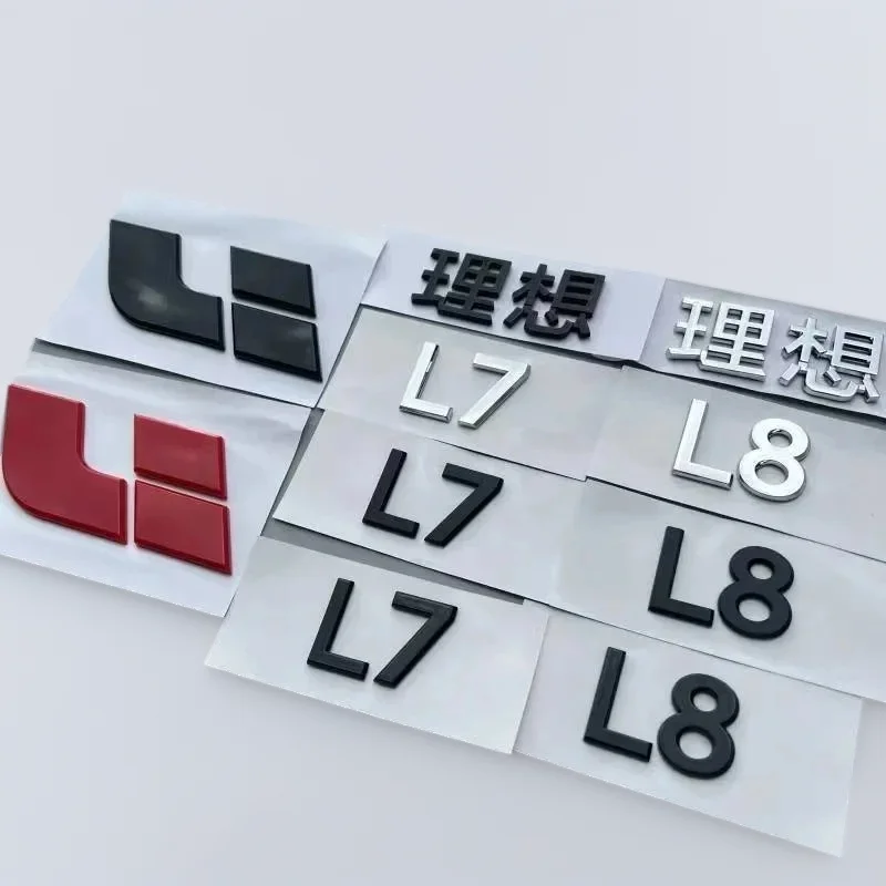 Car Emblem Sticker Black for LEADING IDEAL LiXiang L7 L8 L9 ONE Auto Front Rear Logos Decoration Modified Styling Accessories
