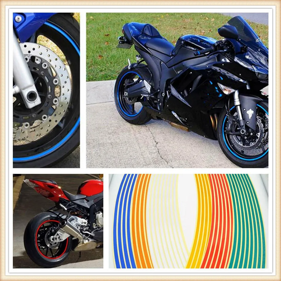 Strips Motorcycle Wheel Sticker Reflective Decals Rim Tape Bike Car Styling For Ducati DIAVEL CARBON Ducati MONSTER 1200 S