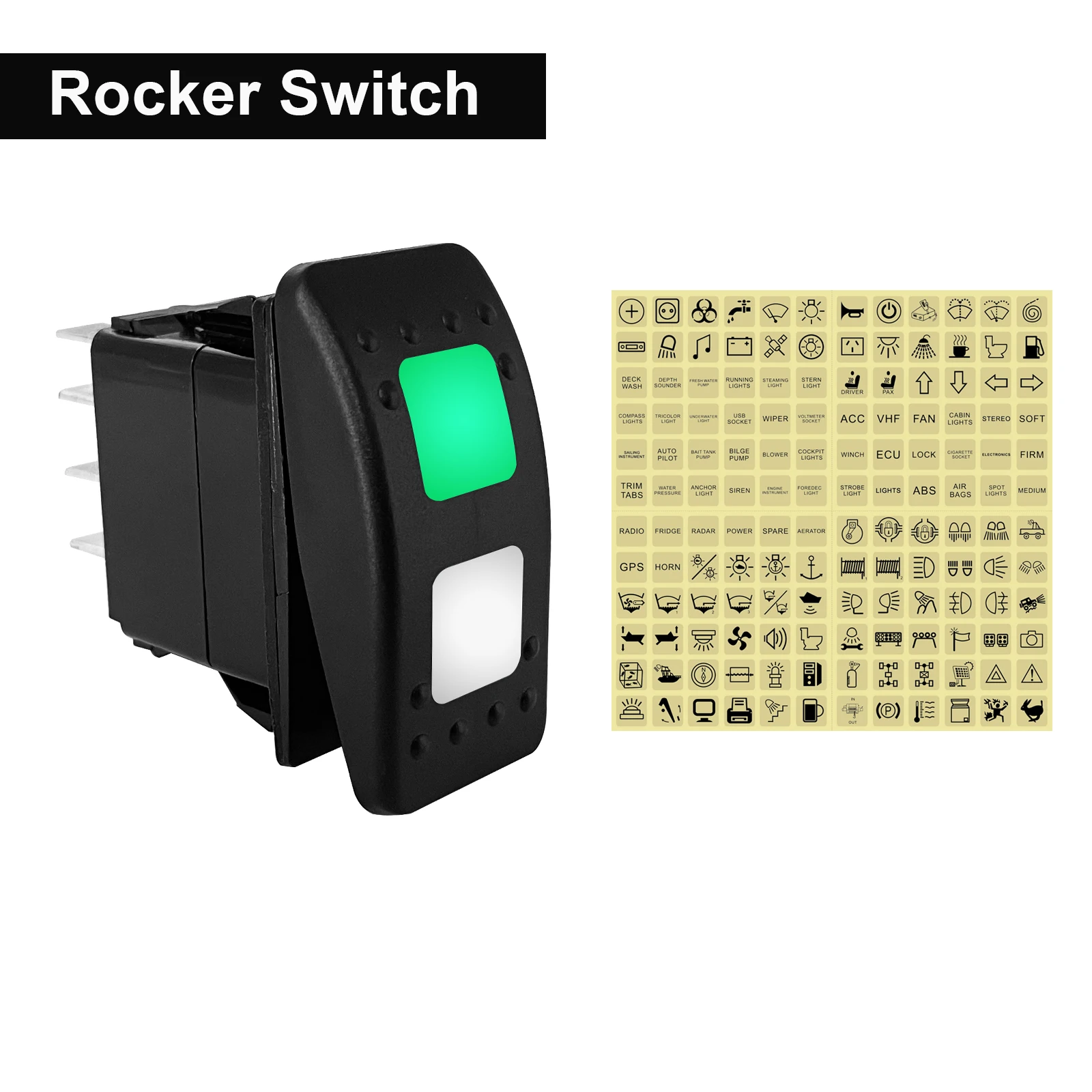 สวิตช์โยกชั่วขณะ7Pin 12-24โวลต์ (เปิด) ไฟ LED สำหรับรถยนต์เรือเดินทะเลอะไหล่รถยนต์สไตล์ Narva Carling ARB