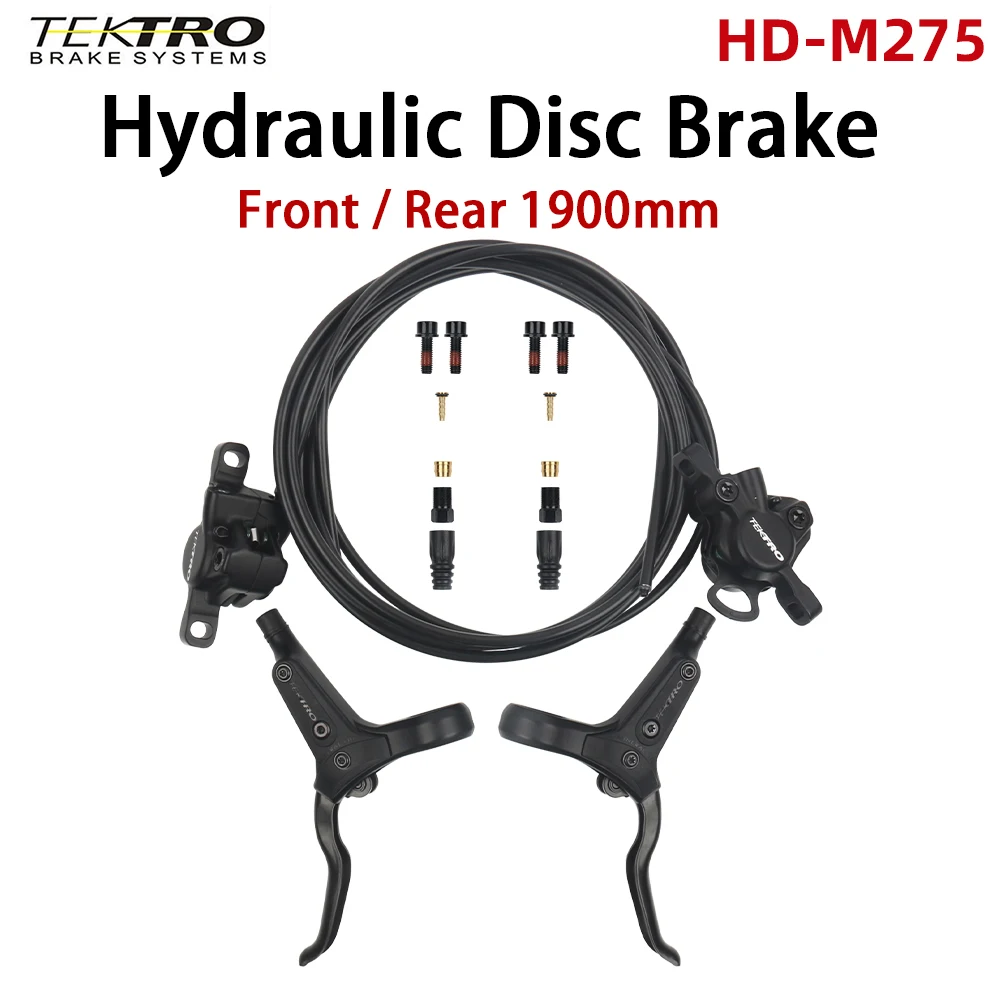 Tektro MTB Hydraulic Discs Brake M275 Split Cable 1900mm Mountain Bike Hydraulic Brake Front Rear 160 180 203 Rotor Cycling Part