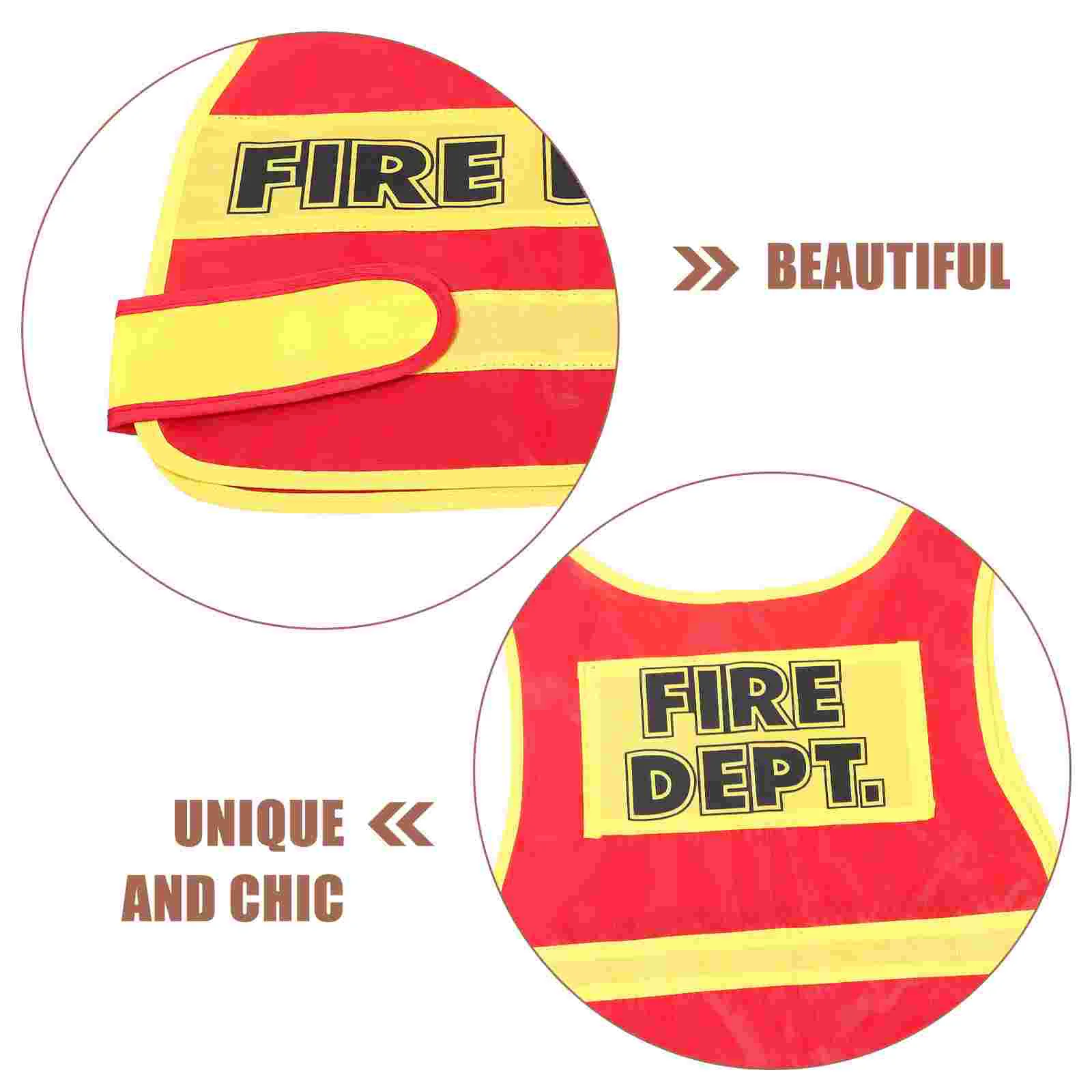 Kinder Feuerwehrmann Kostüm Stoff Cosplay Weste Kinder Kleinkind Feueruniform Einfach Bequem Vielseitig Anlässe