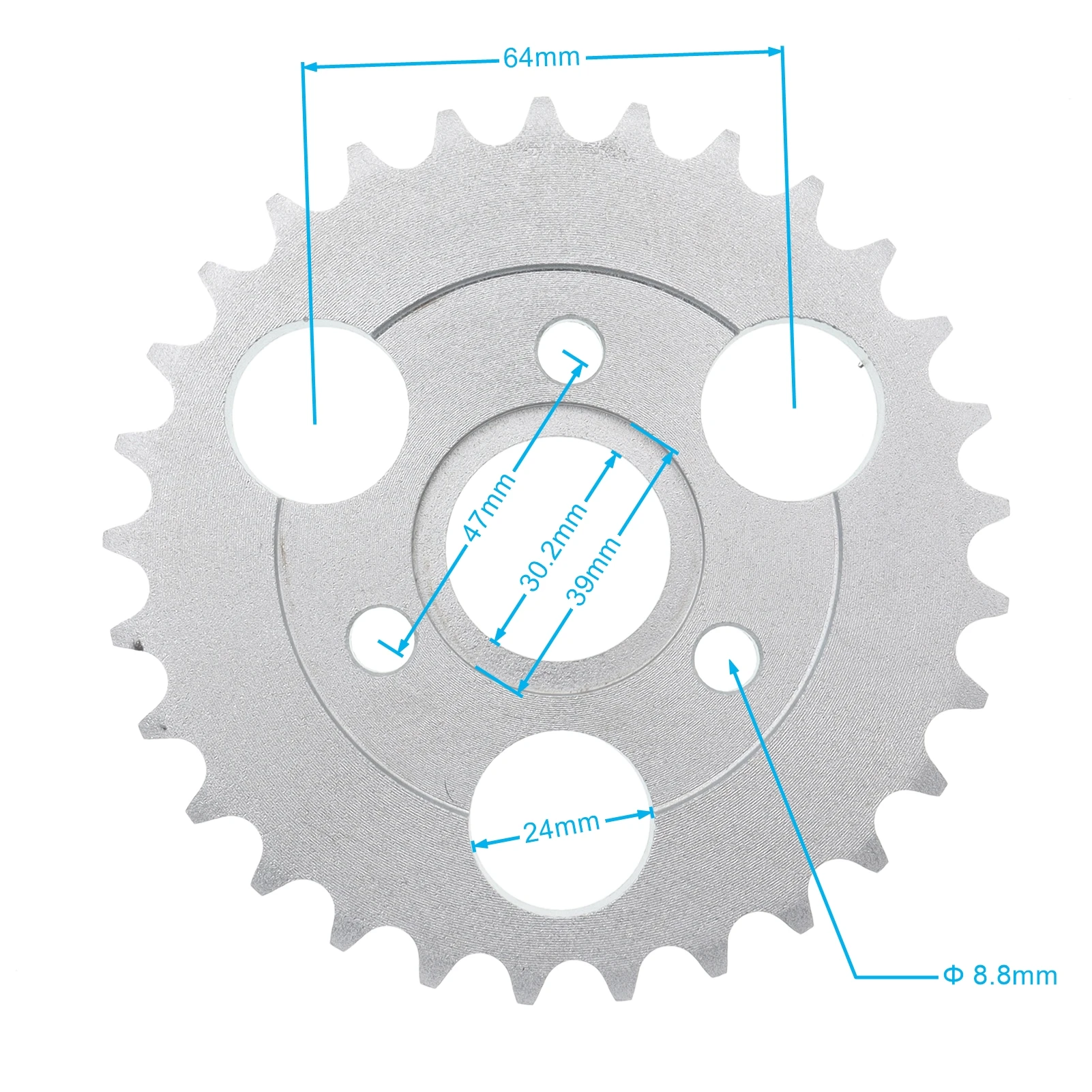 30mm 420 Chain 24T 26T 28T 29T 31T 32T Rear Sprocket for Monkey Z50 JC70 Mini Dirt Pit Motorcycle Bike