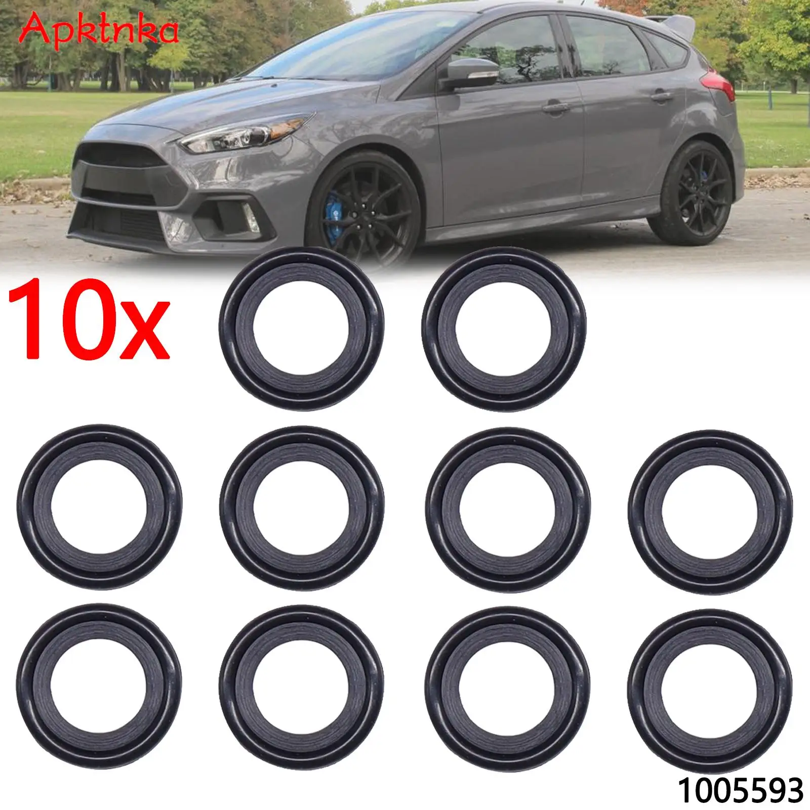 APKTNKA Set of 10 Oil Drain Plug Gaskets 1005593 For Ford Mazda Volvo Jaguar Landrover 13X22X3mm Car Oil Pan Screw Rubber Gasket