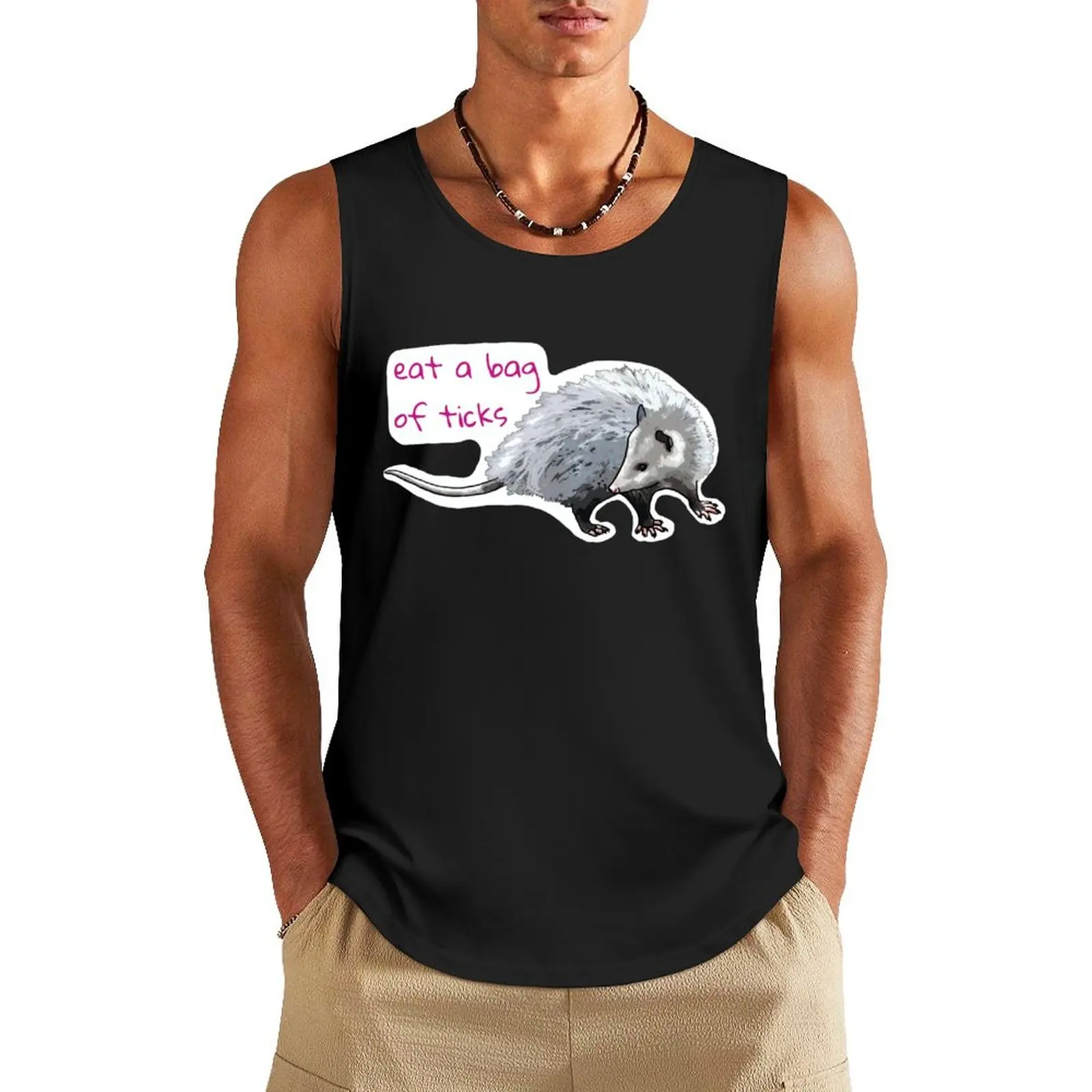 

Eat a Bag of Ticks Tank Top man sexycostume sleeveless T-shirt man