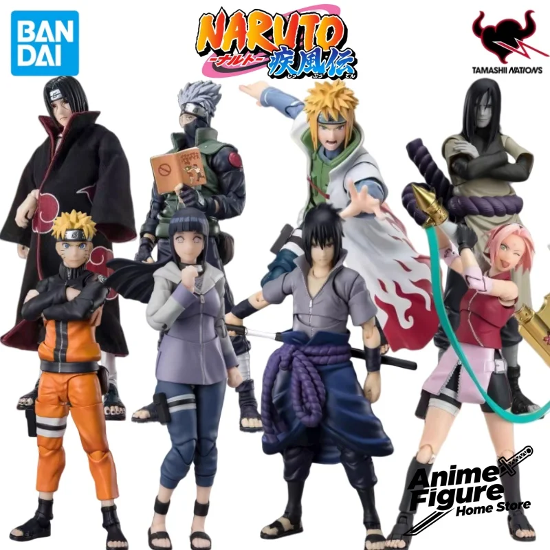 

100% оригинал, в наличии Bandai NARUTO Team 7, Учиха Итачи Орочимару, модель персонажа аниме, игрушки, украшения, коллекция подарков