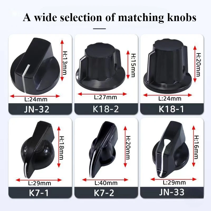 KCZ 1 Pole 6/7/8/9/10/11 Position 7 Terminal Band Channel Rotary Switch Selector with Cap
