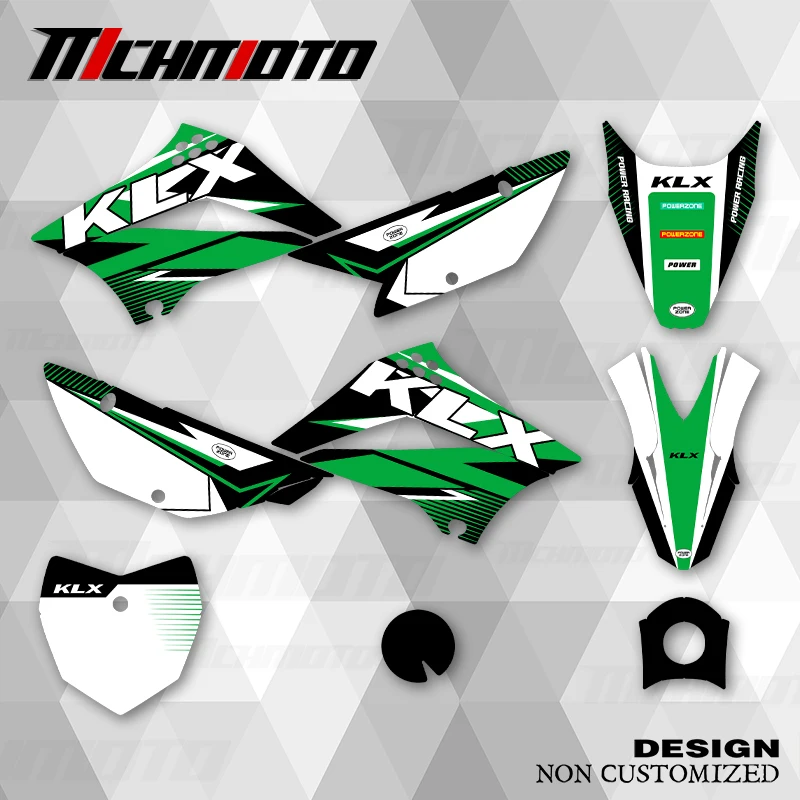 

MCHMFG New Style Graphics Decals Stickers Kits For KAWASAKI 2010 2011 2012 2013 2014 2015 2016 2017 2018 2019 2020 KLX110