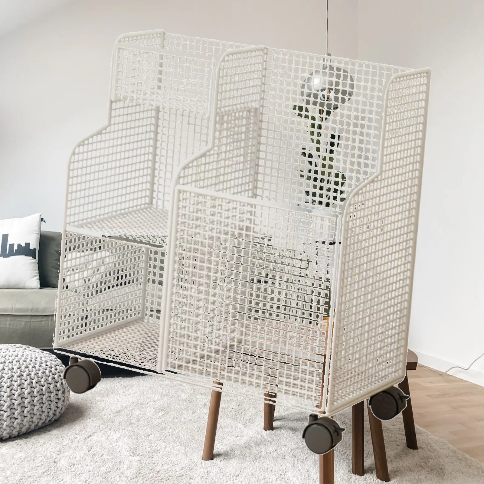 Home Gym Yoga Mat Storage - Fitnessgeräte-Halter Yoga-Matten-Aufbewahrungsregal Kompaktes Design mit Rollen