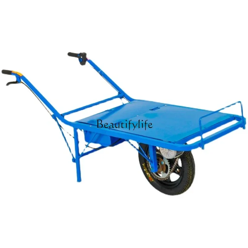 Electric Wheelbarrow Agricultural Hand Push Small Orchard Transport Lithium Battery 24V Ivy Trolley Oil Moving