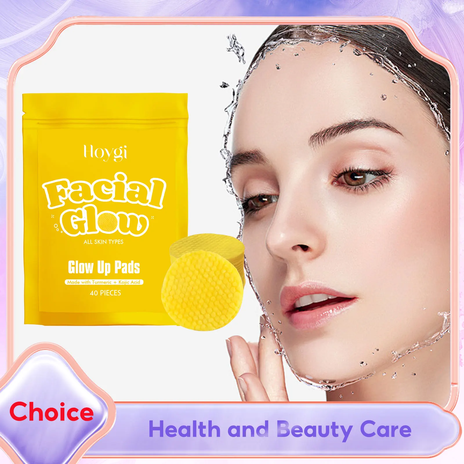 

Kojic Acid Turmeric Cleansing Pads 40 PCS Face Exfoliation Dark Spots Remover Smooth Skin Refreshing Brighten Pore Cleansing Pad