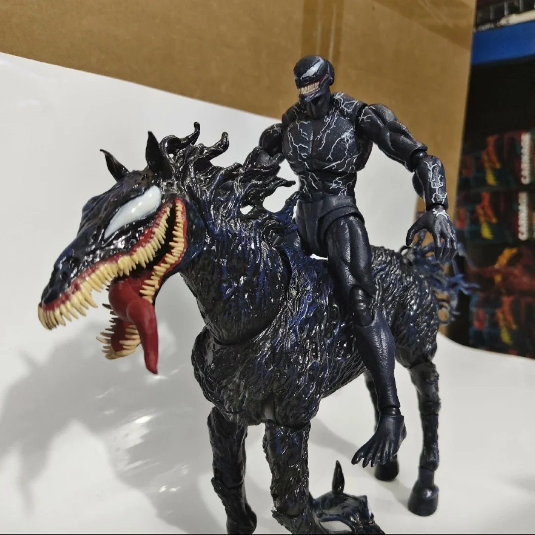 Marvel Venom 3 Last Dance Action Figures Shf Venom War Horse Body Horse Peace Elite Ornament Model Doll Toys Xmas Gifts For Kids