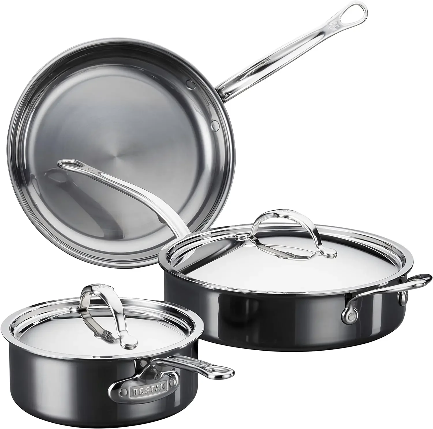 Hestan - NanoBond Collection - Titanium Stainless Steel 5-Piece Essential Cookware Set - Toxin, & Chemical Free Clean Cookware