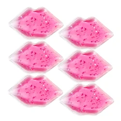 6 Packs Lip Gel Ice Packs Flexible Reusable Cooling Pad Cold Compress for Cosmetic Injuries Pain Relief Cold Use for Lip Surgery