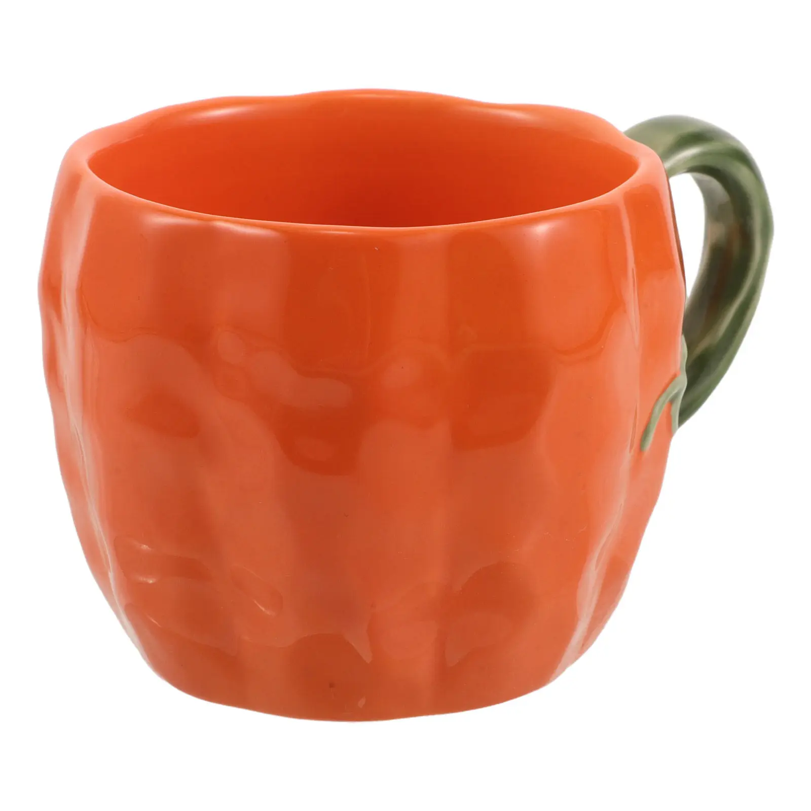 Pumpkin Coffee Mug Ceramic Pumpkin Shaped Cup 380Ml Unique Halloween Design Comfortable Handle Fall Coffee Tea Mug