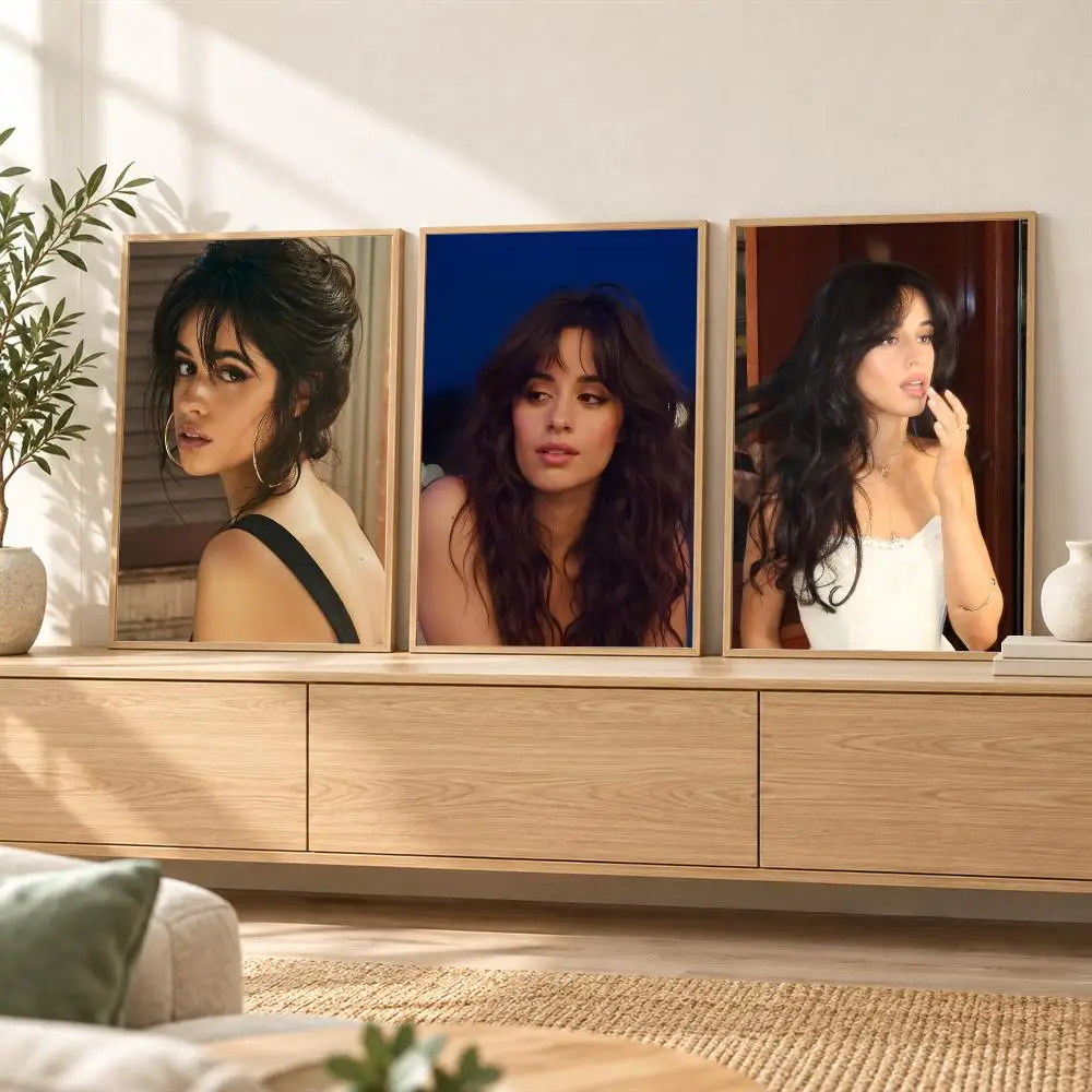 Singer C-Camila Cabello Poster Wall Stickers Self Adhesive Art Mural HD Print Decals for Bedroom Living Room Home Decor Gift
