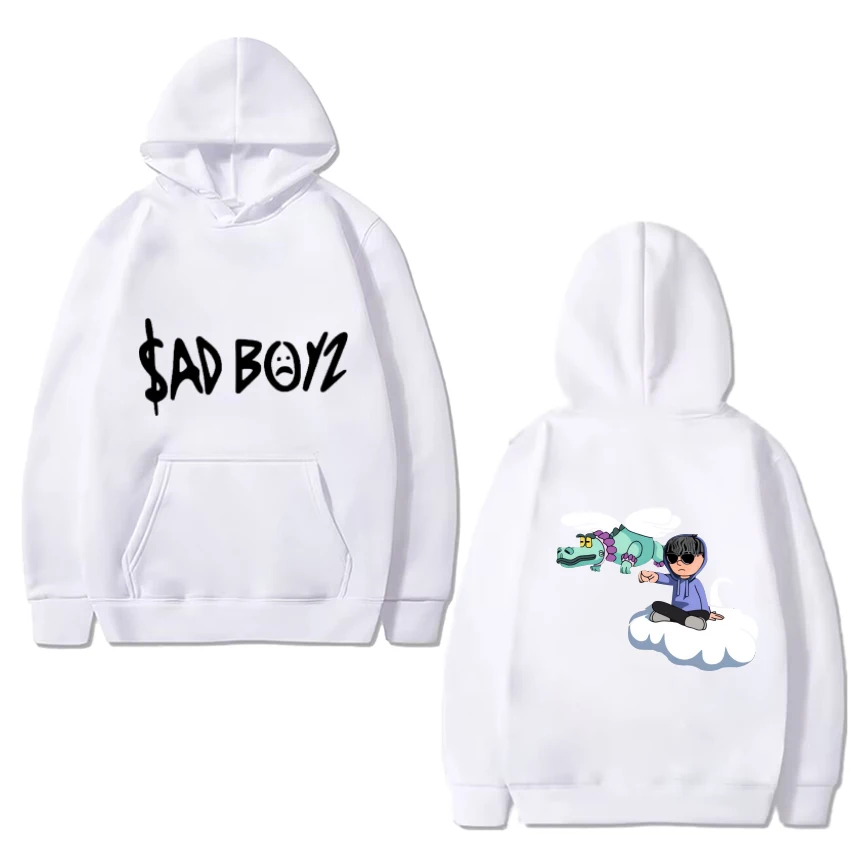 เสื้อฮู้ดพิมพ์ลายการ์ตูน jad H Sad Boyz สำหรับฤดูใบไม้ร่วงฤดูหนาวเสื้อสเวตเตอร์สไตล์ฮาราจูกุแขนยาวแบบสวมหัว