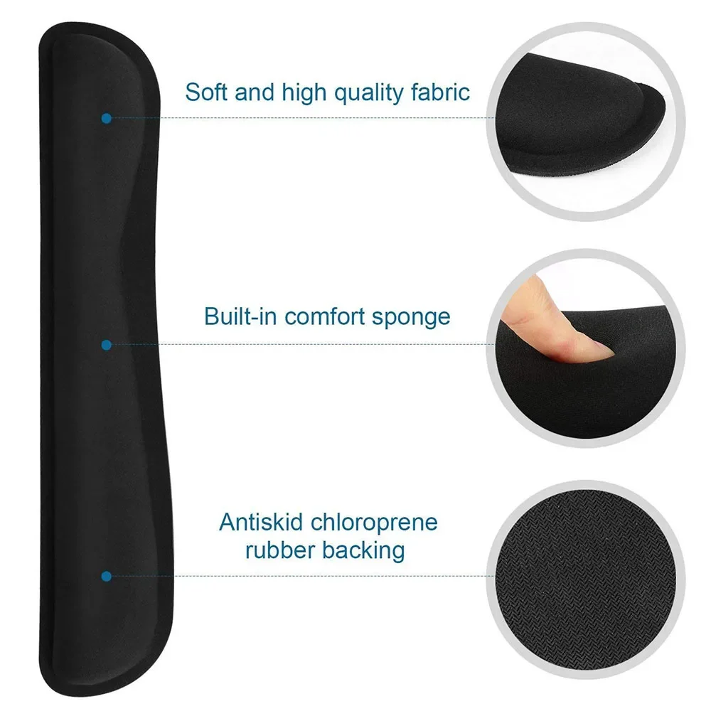 Widen Memory Foam Nonslip Mouse Pad Wrist Support Keyboard Wrist Rest Support For Office, Computer, Laptop & Mac & Comfortable