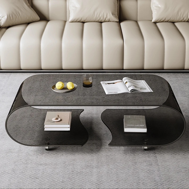 

Маленький мобильный модный стеклянный журнальный столик, простой чайный столик, креативный простой современный маленький столик на колесах, гостиная, офисная мебель