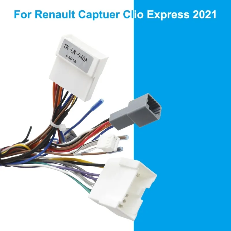For Renault Captur Clio Express 2021 16 Pin Canbus Box Adapter RP5-RN-101 Wiring Harness Cable Android Car Radio Power Connector