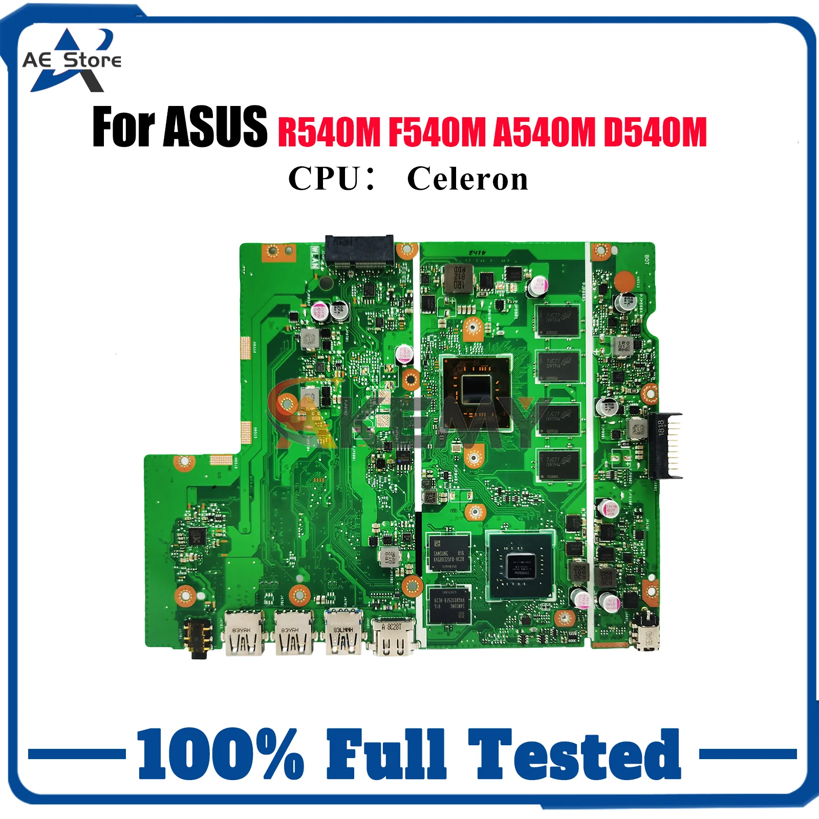 

X540MB Laptop Motherboard For ASUS VivoBook X540MAS X540MB X540MAR A540M F540M R540M X540M D540M Mainboard With Celeron CPU stk