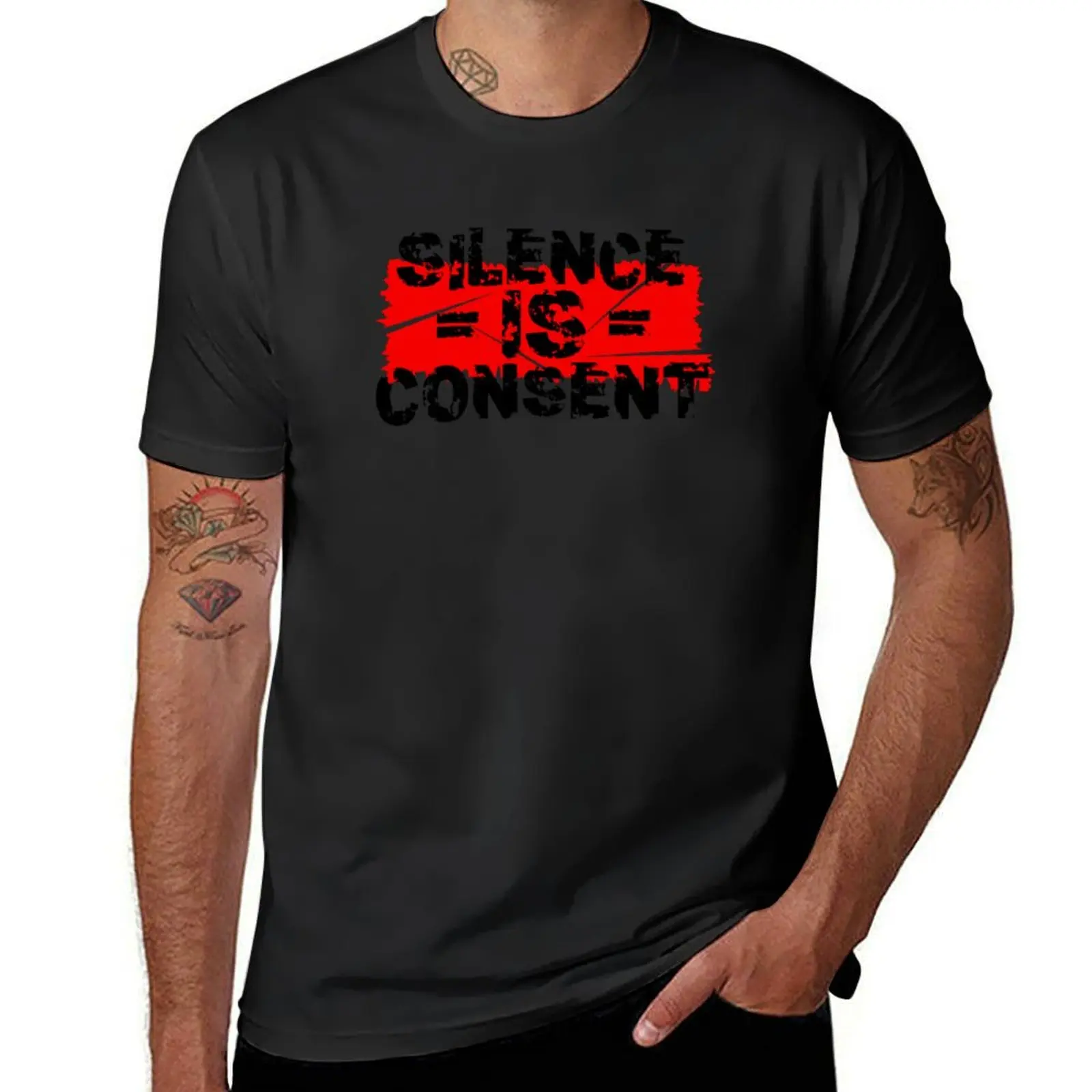 

Silence IS Consent T-Shirt quick-drying oversized summer tops heavyweight t shirts for men
