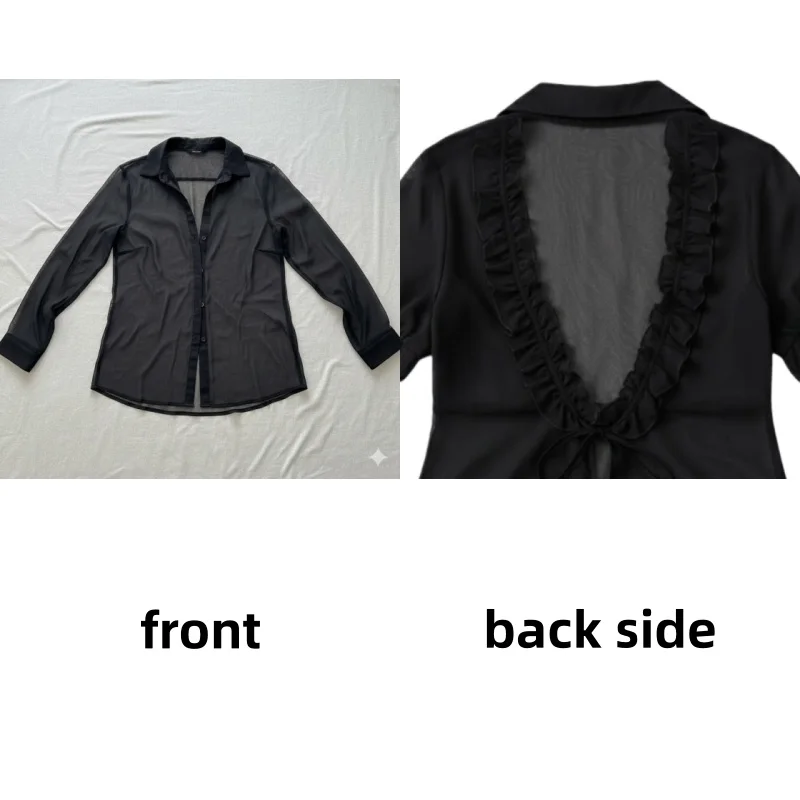 

Новое забавное модное нижнее белье, сексуальная рубашка с открытой спиной, перспективная искушение, одежда для сна, шифоновая рубашка, женская одежда для сна, нижнее белье, топы для сна