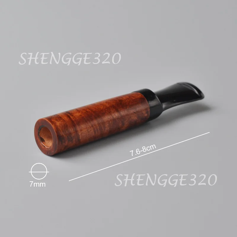 حامل سجائر خشبي من براير، أنبوب تدخين خشبي، نمط قصير مستقيم #5