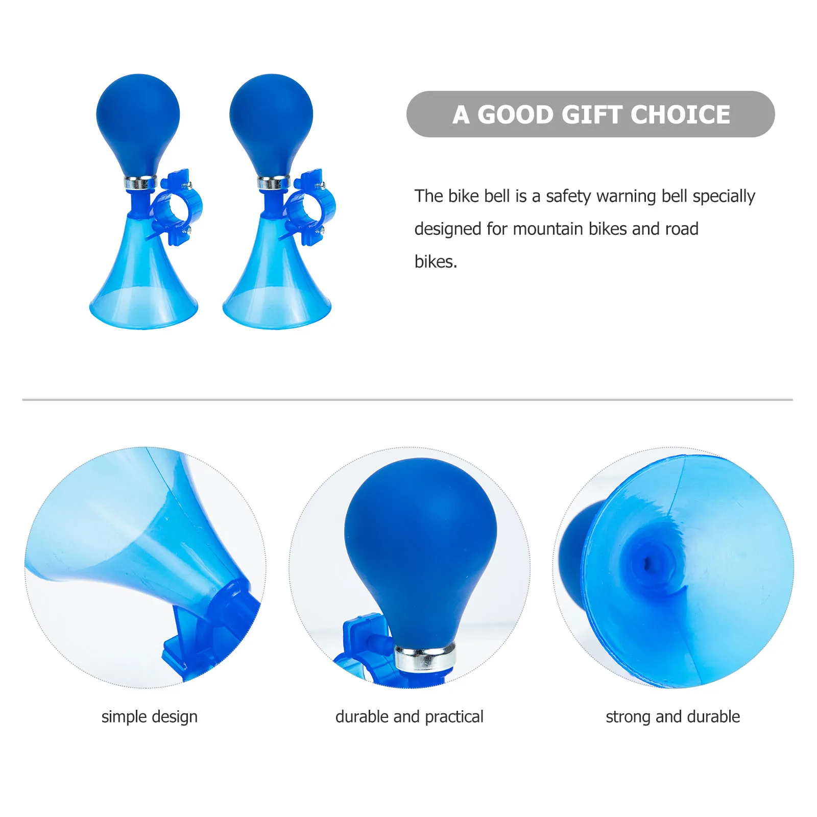 

2 Pcs Bicycle Air Horn Horns for Kids Light Bulb Honking Squeeze Bike Bell Plastic Hornsbike Toddler