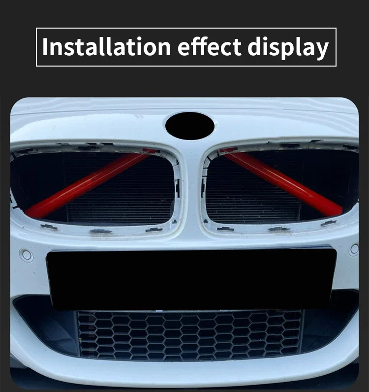 Für BMW X3 X4 X5 G05 F25 F26 G01 G02 2011 ~ 2022 Auto-Styling Frontschürze Kühlergrill Rahmen direkt Installieren Streifen Zubehör – Detail 7