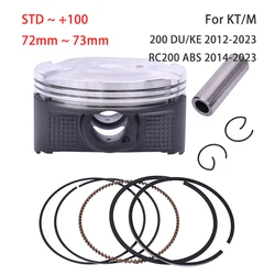 STD 72mm Motorcycle Piston Rings Kit For KT/M 200 DU/KE 2012-2023 RC200 RC ABS 2014-2023 Oversize 72.25mm 72.5mm 72.75mm 73mm