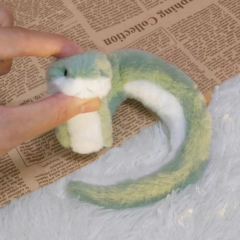 

1 Piece Reptile Bendable Simulated Snake Plush Home Decor 40cm Stuffed Animal Green Snake Plush Doll Soft Cotton Ornament Toy