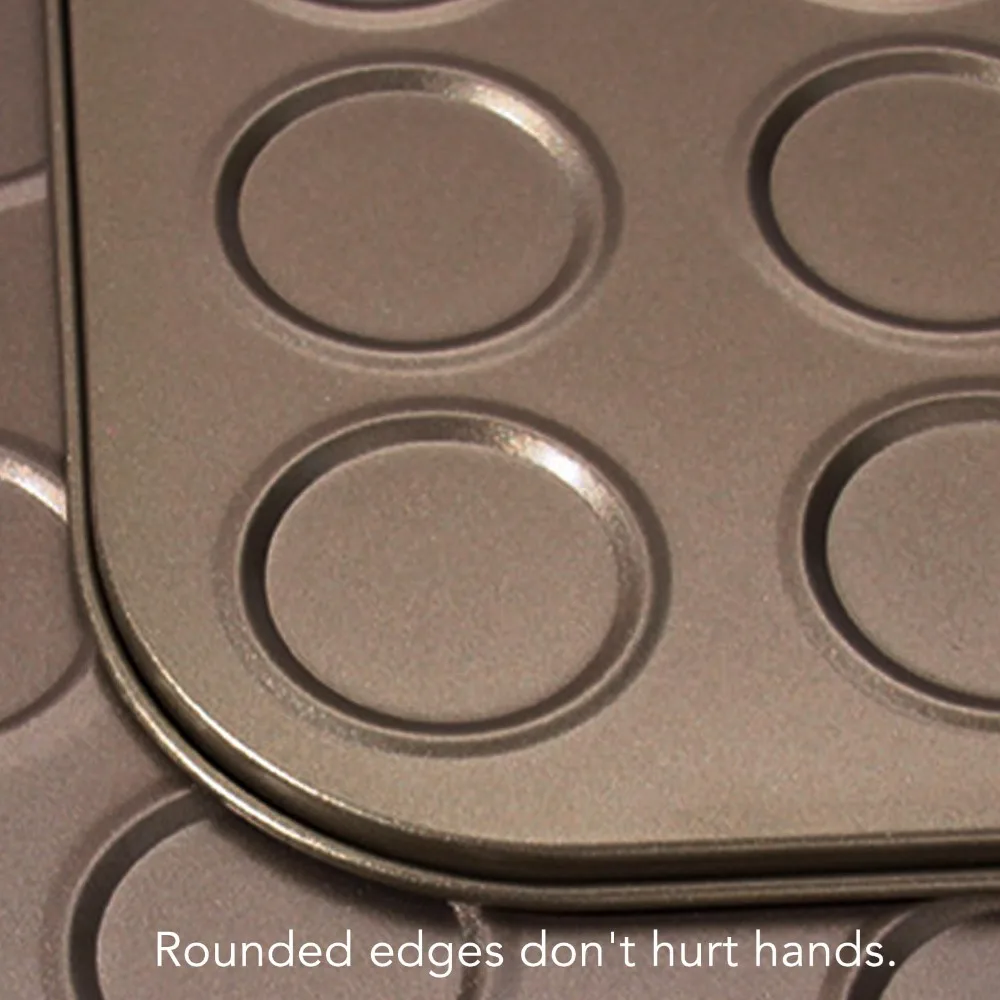 Carbon Steel Muffin Top Pan Non-Stick Coating 30Hole Macaron Bakeware Pan 25Hole Golden Finish Muffin Baking Pan Oven Baking